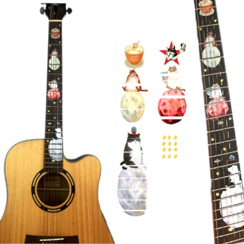 DIY гитары инкрустация Стикеры пространство роуминг наклейки для