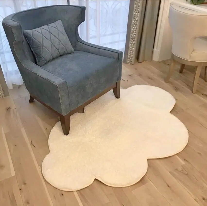 

Korea Ins Nordic Rug Bedroom Bedside Carpet Non-slip Cloud Decor Floor Mat Living Room Chair Sofa Area Rugs Plush Baby Play Mats