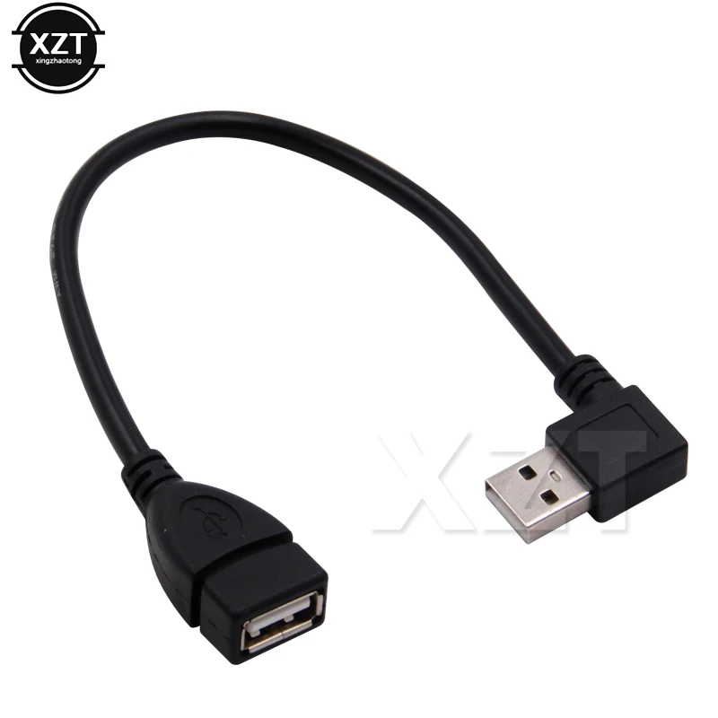 USB 2 0 A штекер гнездо 90 Угловой фотокабель USB2.0 правый/левый/вниз/вверх кабель Шнур
