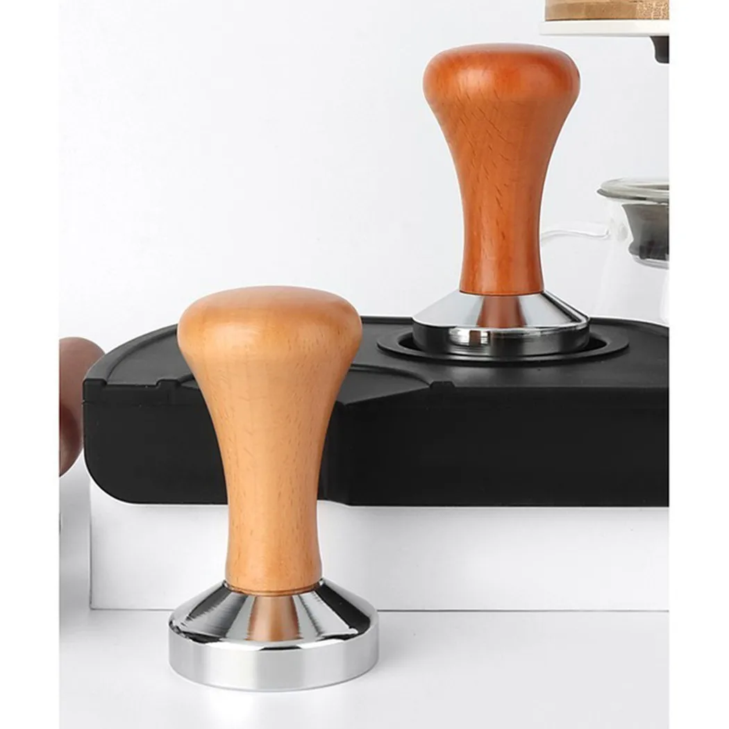

Food Grade 51mm Coffee Tamper Wooden Handle Barista Espresso Maker Grinder Handmade For Coffee And Espresso Mat Powder Hammer