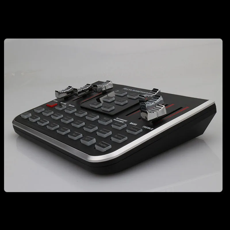 

F8 External Sound Cards, USB Portable Live Sound Card with 4 Modes, 23 Special Effects, Voice Changer Device