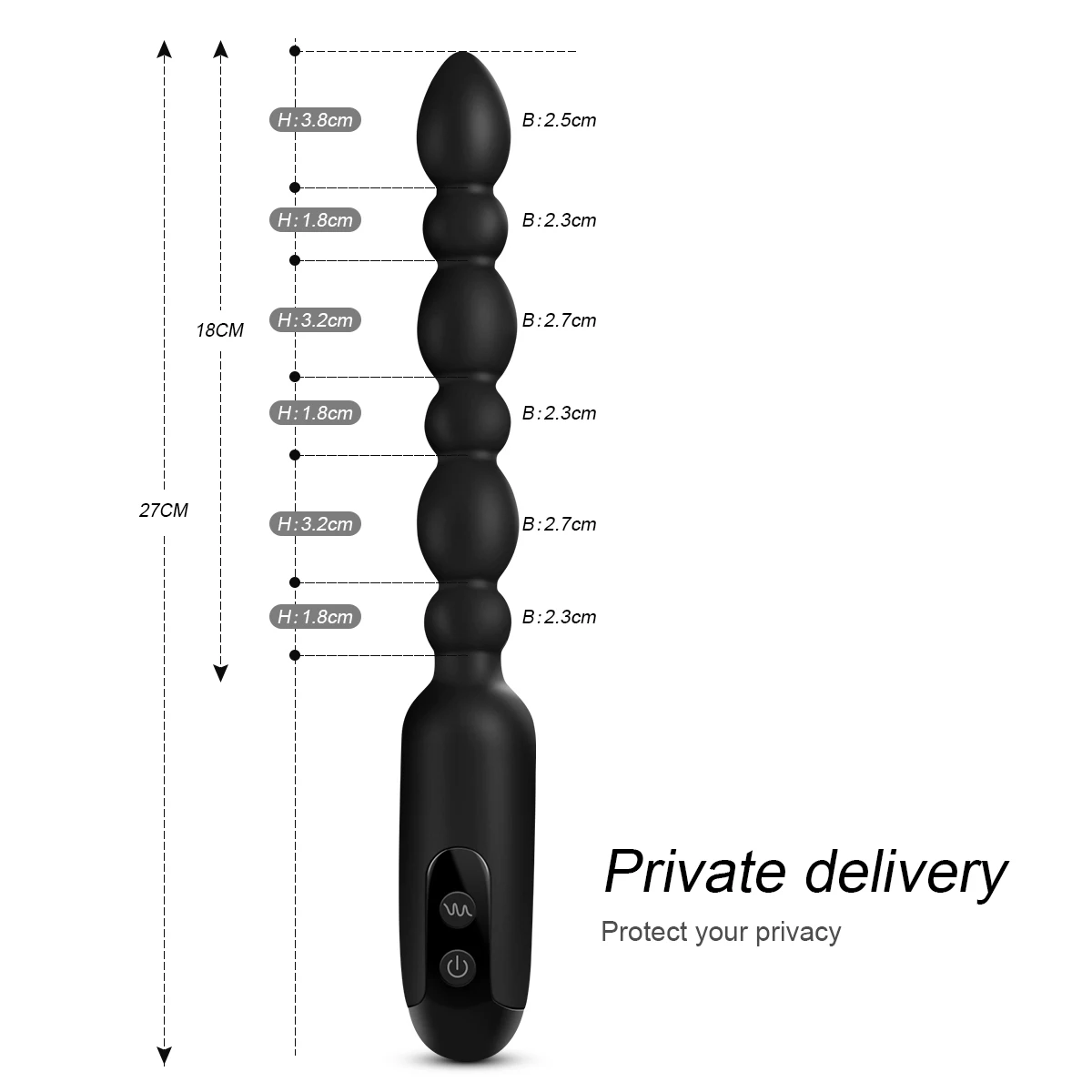 Анальная пробка с 6 маленькими бусинами вибратор для точки G мастурбатор мужчин и