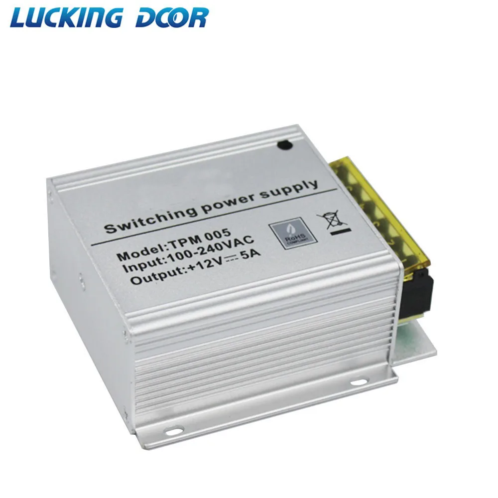 TPM005 DC 12V 5A мини-источник питания с контролем доступа адаптер из алюминиевого