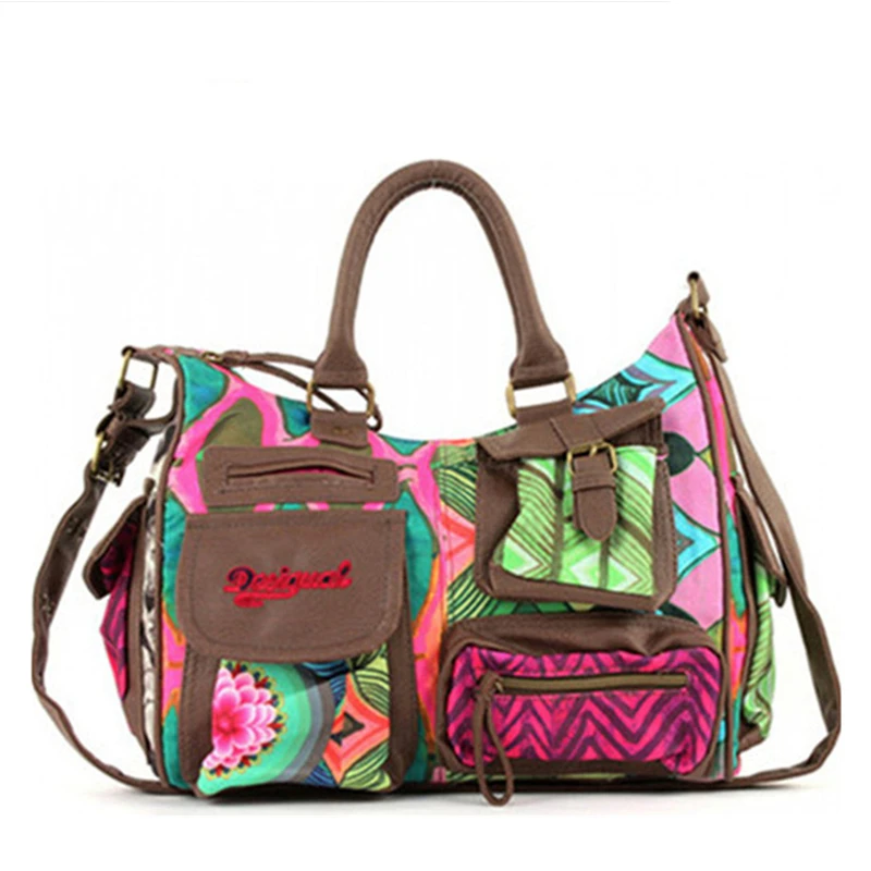 

Новинка 2021, роскошная дизайнерская женская сумка в Испании, холщовая женская сумка с этнической вышивкой, большая сумка