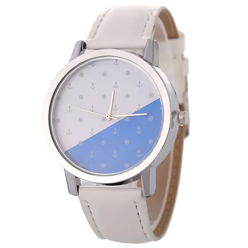 

New Fashion Watch Fashion Colorblock Dial Student Watch Simple Boat Anchor Women's Fashion Watch pretty watch