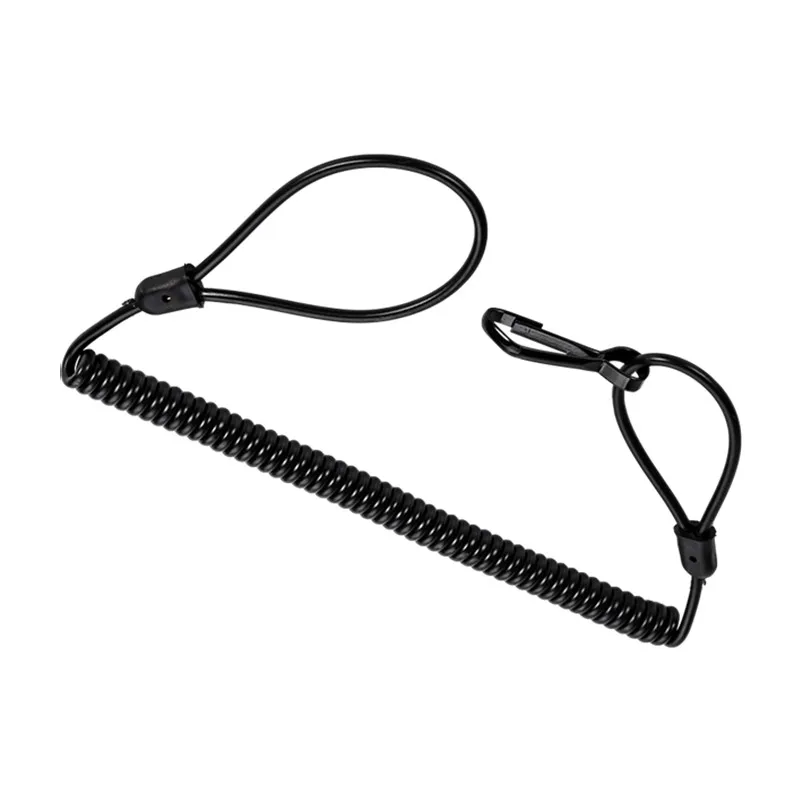 Выдвижной пружинный спиральный брелок со встроенной стальной проволокой 40 90