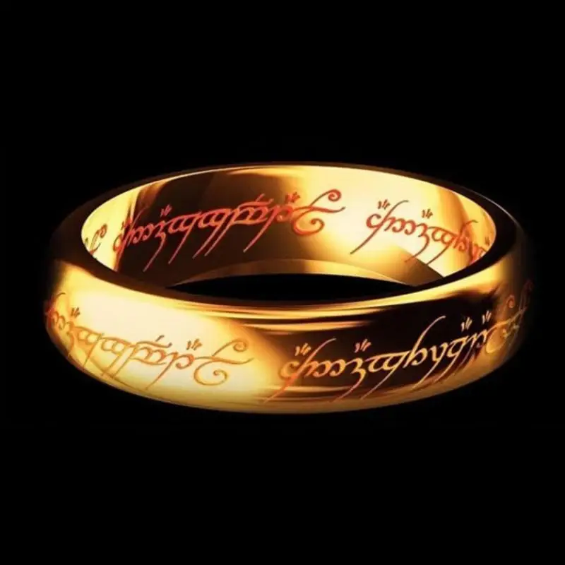 

Personality Fashion Rune Pattern Engraved Finger Ring For Men Casual Party Domineering Metal Ring Jewelry Gold Silver 2Colors