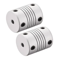 uxcell 4mm to 6mm aluminum alloy shaft coupling flexible coupler motor connector joint l25xd19 silver2pcs