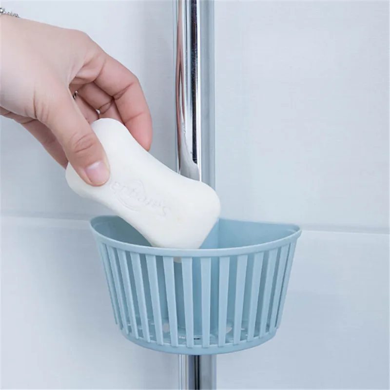 

Plastic Buckle Storage Rack For Shelves Kitchen Bath Soap Sponge Flatware Tools