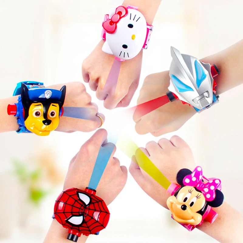 Paw patrol игрушки набор 3D проекционные часы фигурка на день рождения Аниме Фигурка Patrulla Canina игрушка подарок