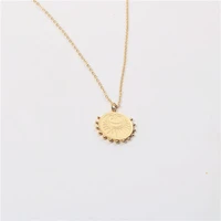 joolim jewelry pvd gold finish entry lux sunflower pendant necklace stylish stainless steel necklace