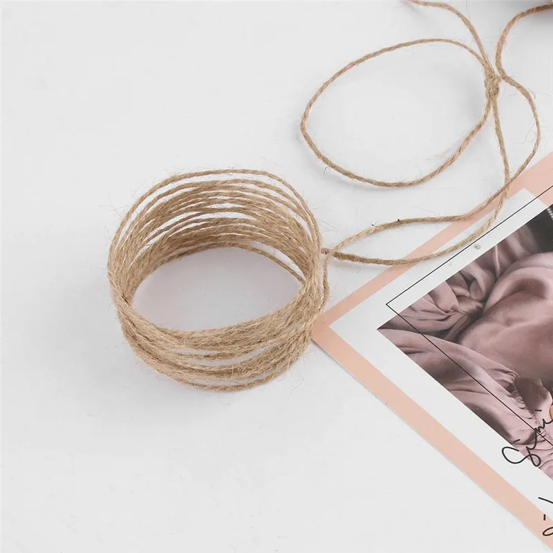 50 м Натуральный Холщовый шнур искусственная пеньковая веревка для вечевечерние