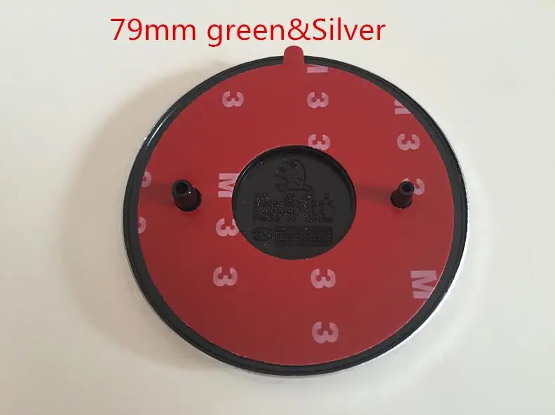79mm green 1 шт. для черного, серебристого, зеленого цвета 90 мм 80 мм 79 мм крышка переднего капота автомобиля эмблема задний багажник значок Стайлинг для Octavia Fabia Superb Yeti - Название цвета: 79mm green