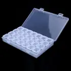Пластиковый ящик для хранения инструментов для нейл-арта, 28 слотов, Чехол Органайзер для бисера-дисплей, прозрачный держатель для алмазной вышивки
