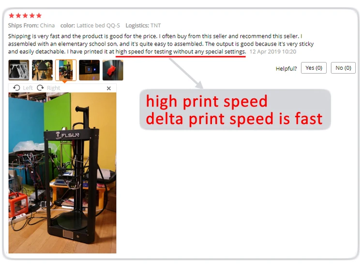 Flsun QQ-S 3d принтер предварительной сборки сенсорный экран Большая печать Titan 32 бита доска Delta 3d принтер Корабль из Германии