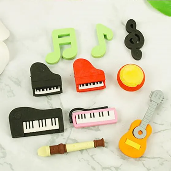 

1 шт. Мультяшные Музыкальные инструменты ластик интересные школьные офисные канцелярские принадлежности Детские подарки (ss-948)