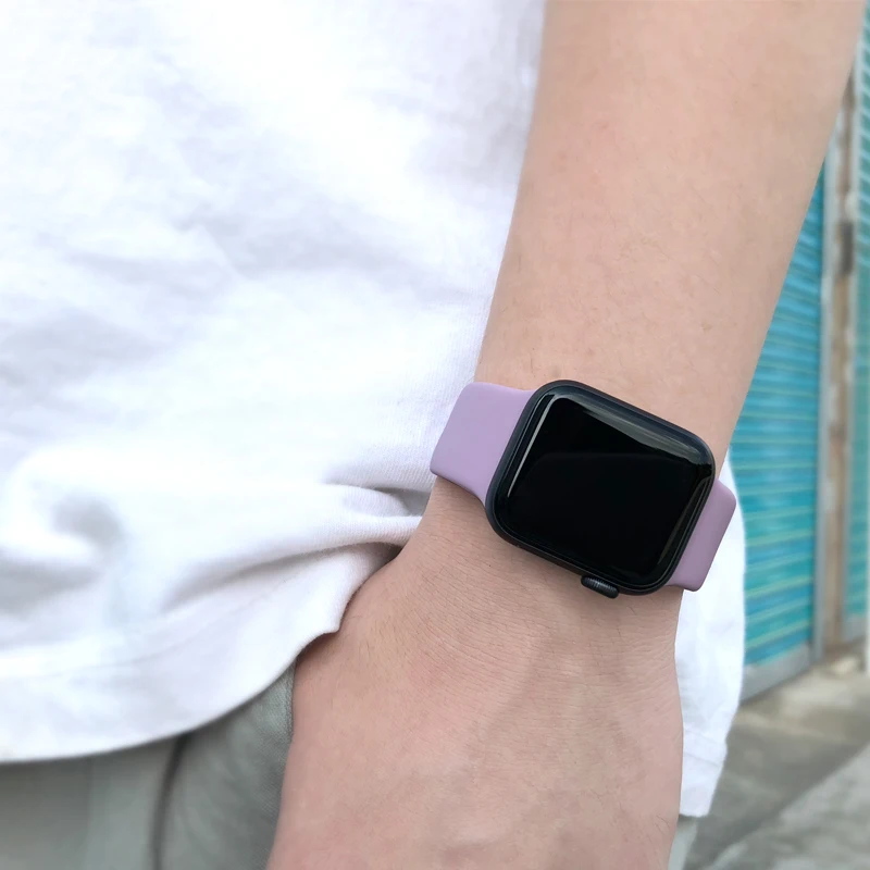 

Soft Silicone Band for Apple Watch SE Series 6 5 4 3 2 1 38MM 42MM Rubber Watchband Strap for iWatch 4/5 40MM 44MM
