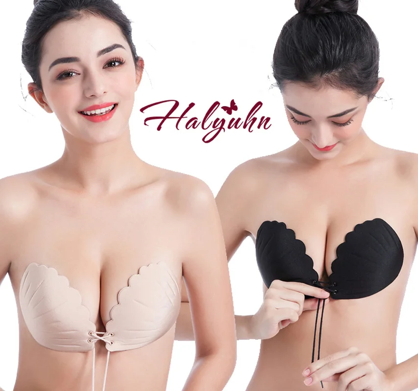 Женский бюстгальтер пуш-ап без бретелек бесшовный Невидимый силиконовый лифчик