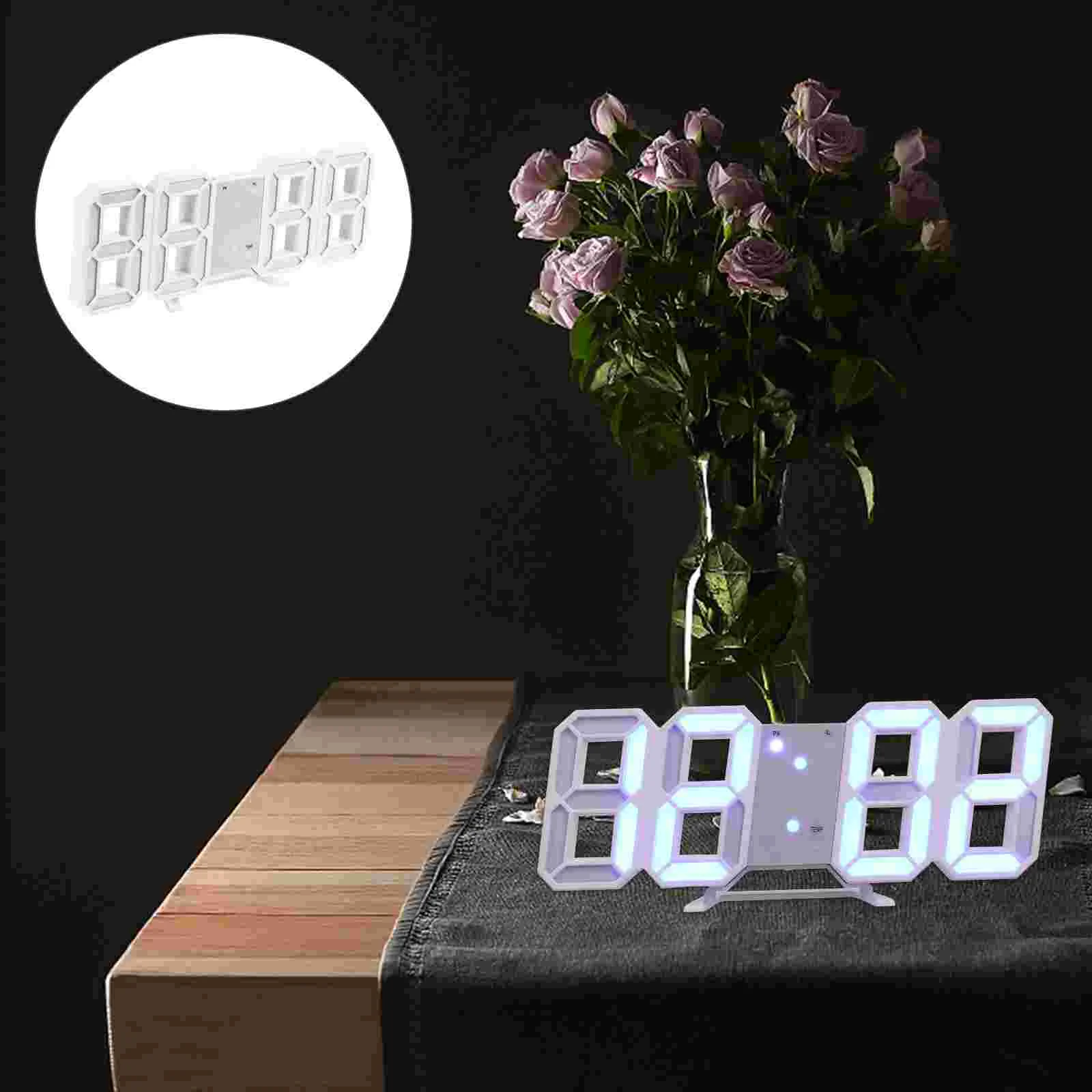 

LED Digital Desktop Clock Nightlight Alarm Clock for Home Living Room Office