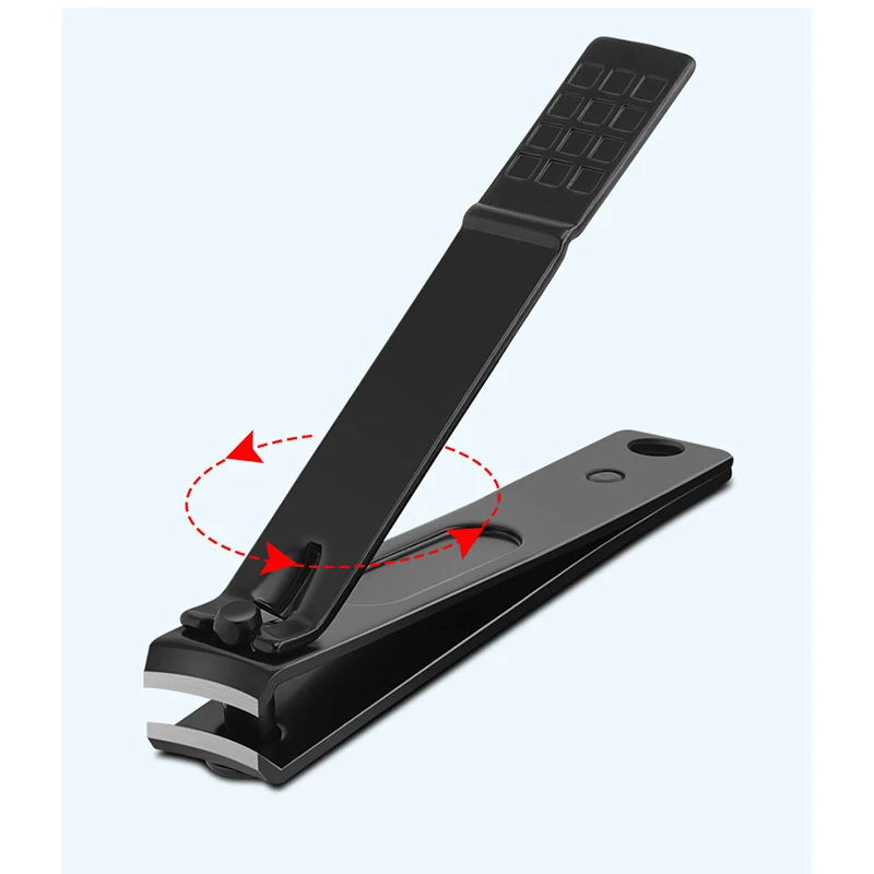 

2019 Nail Clippers Set Black Carbon Steel Nail Cutter Sharp Oblique Toe Nail Clipper Nail File for Men Women