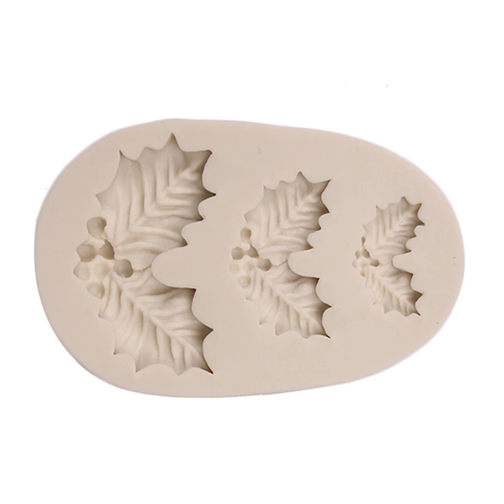 Рождественские листья формы силиконовые для кондитерских изделий шоколадный