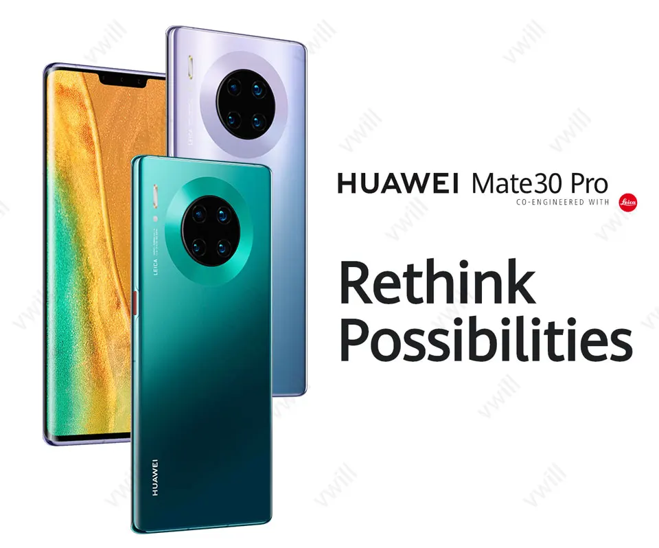 HUAWEI mate 30 Pro мобильный телефон 6,53 дюймов Kirin 990 Восьмиядерный Android 10 Встроенный датчик жестов Google play