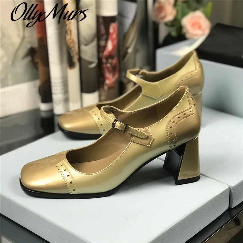 

Ollymurs Burning flowers hollow decoration ladies single shoes spring and autumn square toe high-heeled fashion party shoes