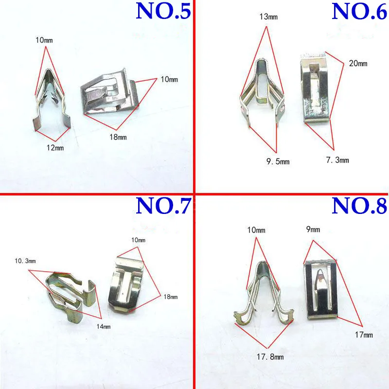 20 шт. U-образный металлический зажим для приборной панели Audi VW | Автомобили и