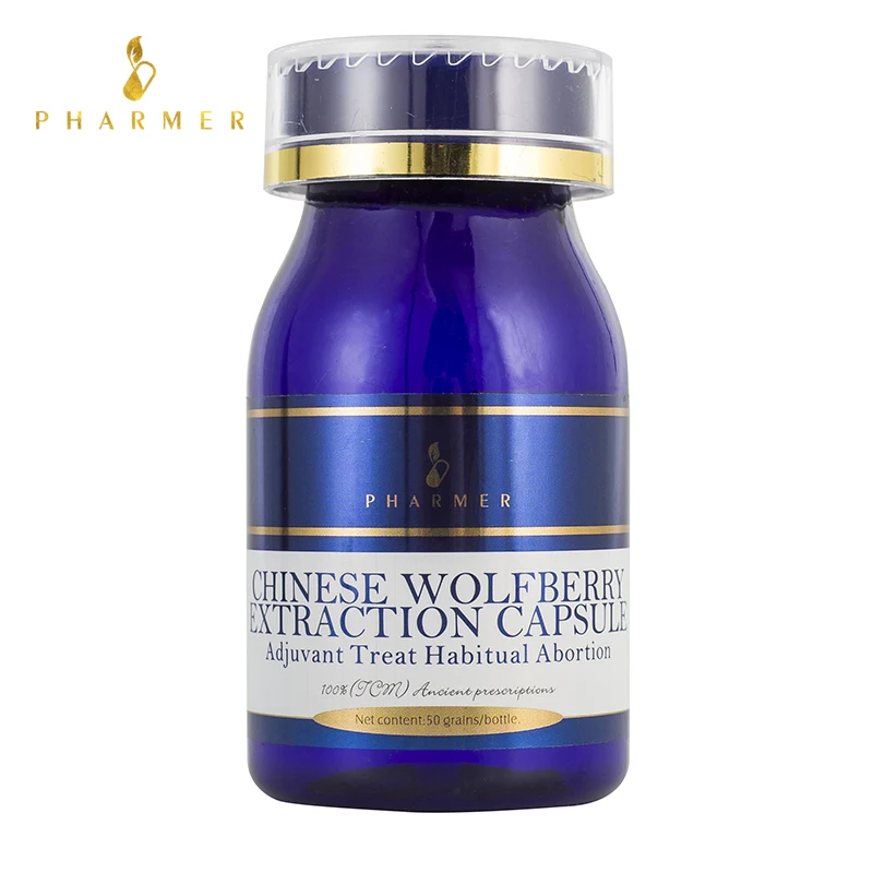 

Pharmer Chinese Wolfberry Extraction Capsule, Adjuvant Help Habitual Abortion, Help Pregnancy bleeding, vaginal bleeding,50pcs.