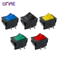 kcd4 rocker switch on off 2 position 4 pins 6 pins electrical equipment with light power switch 16a 250vac 20a 125v