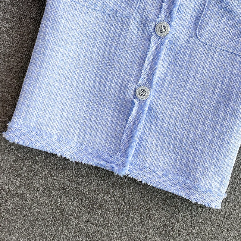 

New Summer Korean Chic Vintage Cardigan Coat Women Tops Casual Tweed Jackets Coats Female Streetwear Outwear Chaqueta Mujer