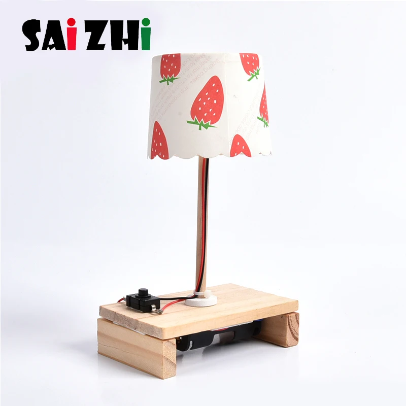 Модель игрушки Saizhi сделай сам настольная лампа с клубникой развивающая