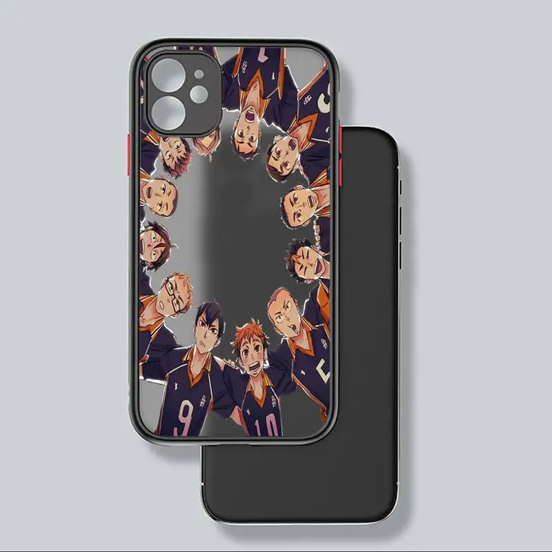 

Haikyuu Hinata attacks Anime Phone Case black matte transparent For iPhone 7 8 x xs xr 11 12 pro plus mini max Clear Funda