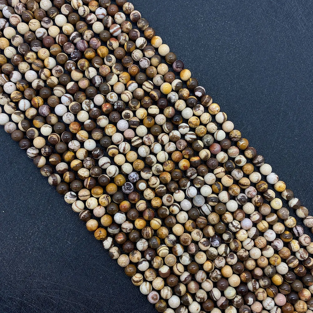 Натуральный камень австралийская Зебра яшма бусины 6 мм 8 10 круглые свободно
