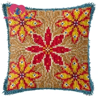 mandala cross stitch pillow latch hook kits embroidery carpet do it yourself embroidery pillow foamiran for crafts home decor