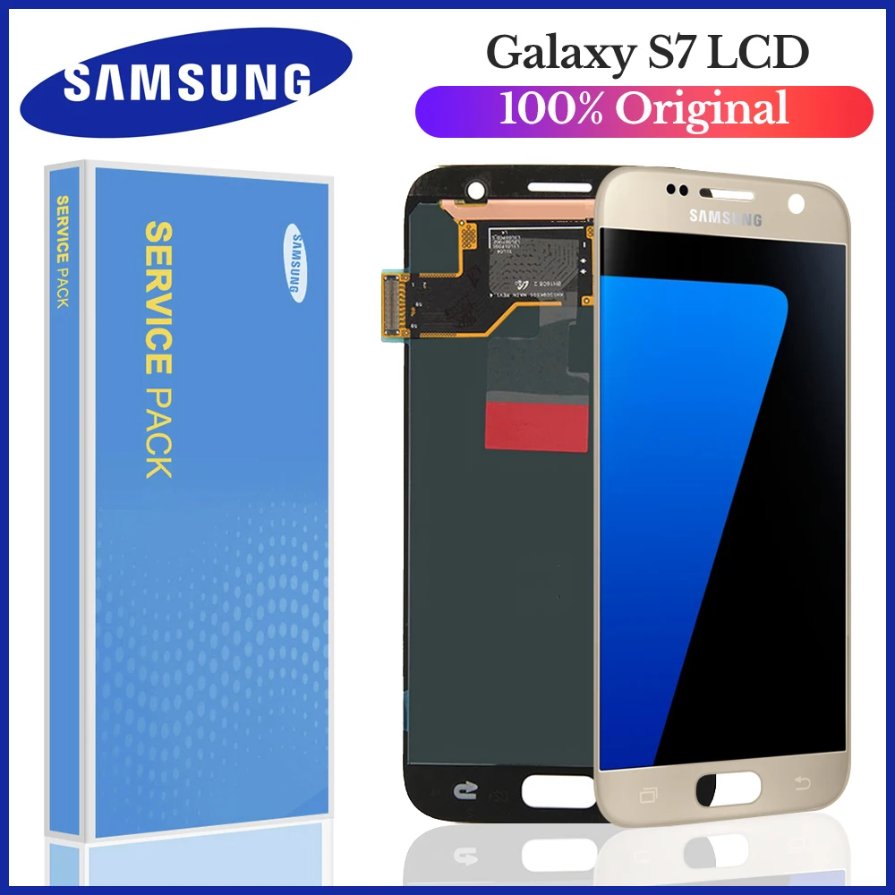 Оригинальный Для SAMSUNG GALAXY S7 G930A G930F SM ЖК дисплей сенсорный экран дигитайзер сборка