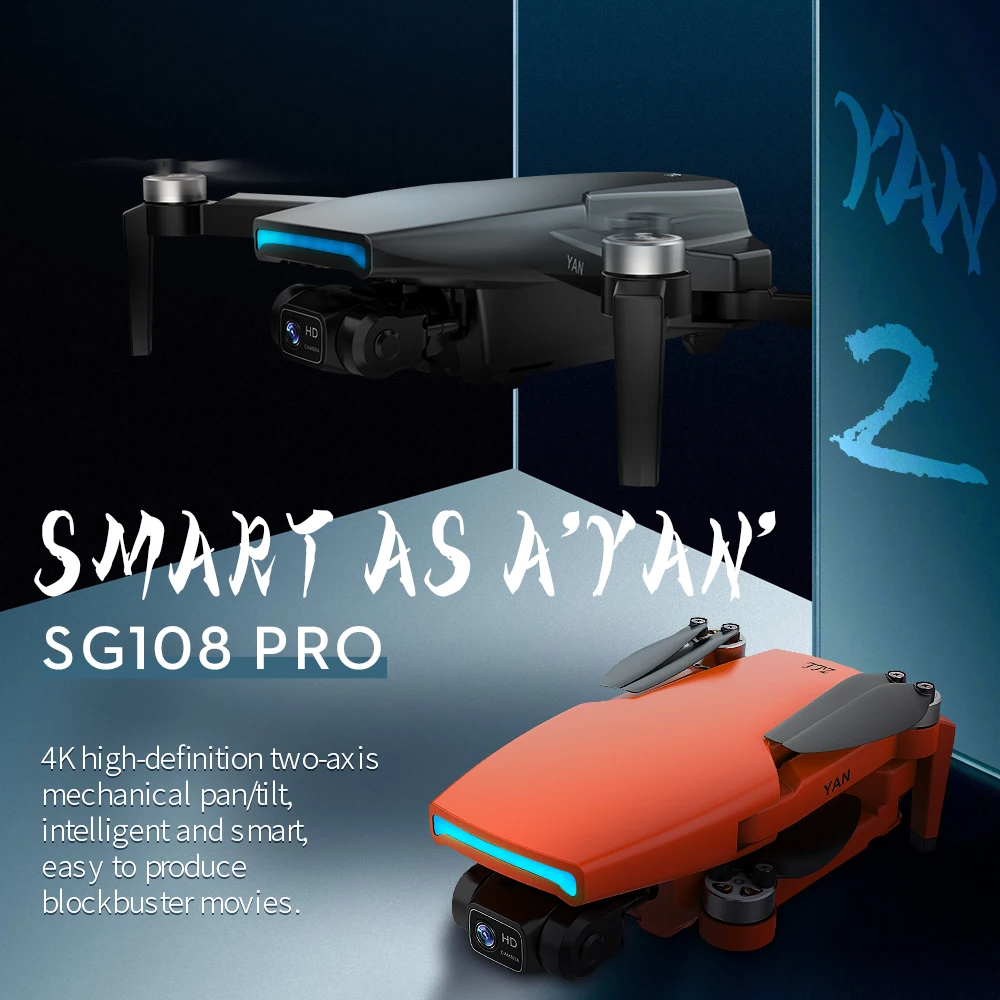 2021 New SG108 Pro / Drone 4k HD 2-Axis Gimbal Camera FPV 5G WiFi GPS 28Mins Flight Time Foldable Quadcopter Toys VS EX5 | Игрушки и