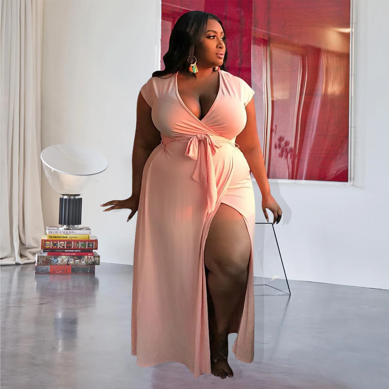 Повседневные Удобные сексуальные богемные пляжные платья с v-образным вырезом