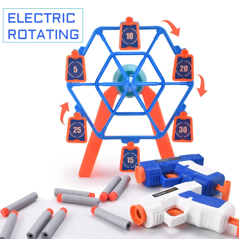 Электрическая вращающаяся игрушечная цель с логотипом пистолет подарок для