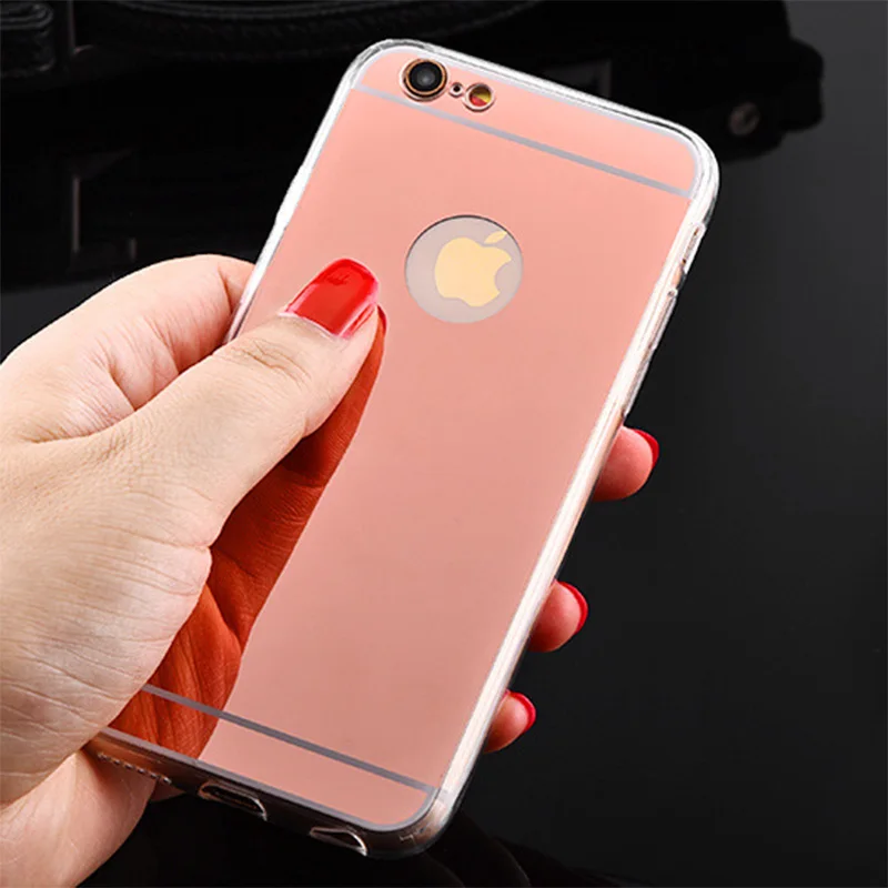 Роскошный зеркальный чехол из ТПУ для iPhone XS Max XR X 10 8 Plus противоударный защитный