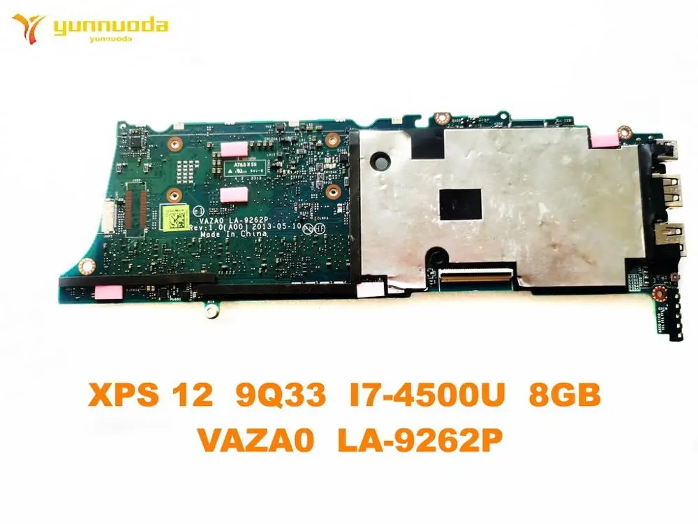 Оригинальная материнская плата для ноутбука DELL XPS 12 9Q33 I7-4500U 8 Гб VAZA0 LA-9262P