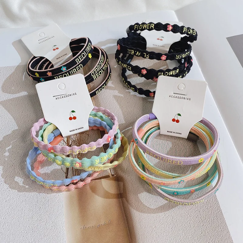 Эластичная лента для волос с принтом 5 шт./компл. | Аксессуары одежды