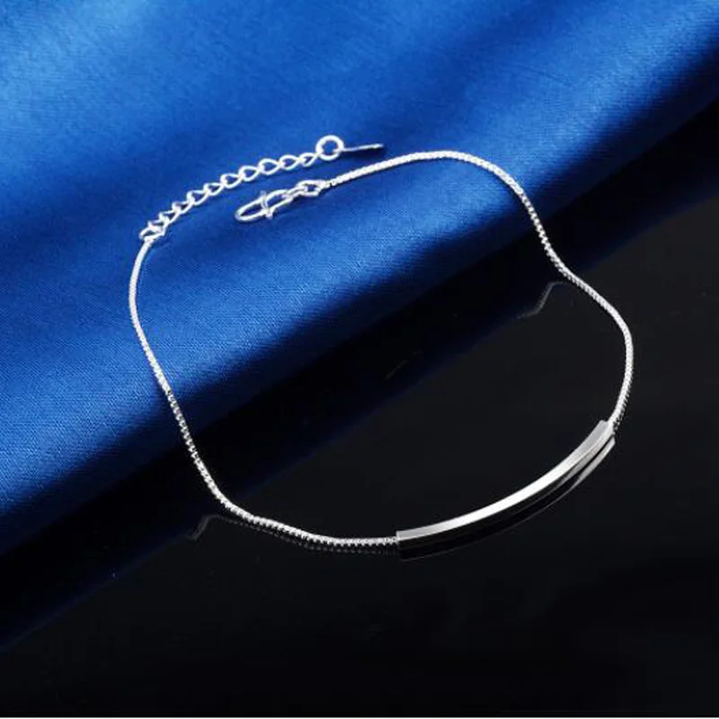 Новая мода 925 серебро изгиб Ms Сандалеты с перепонкой на лодыжке маленькая свежая