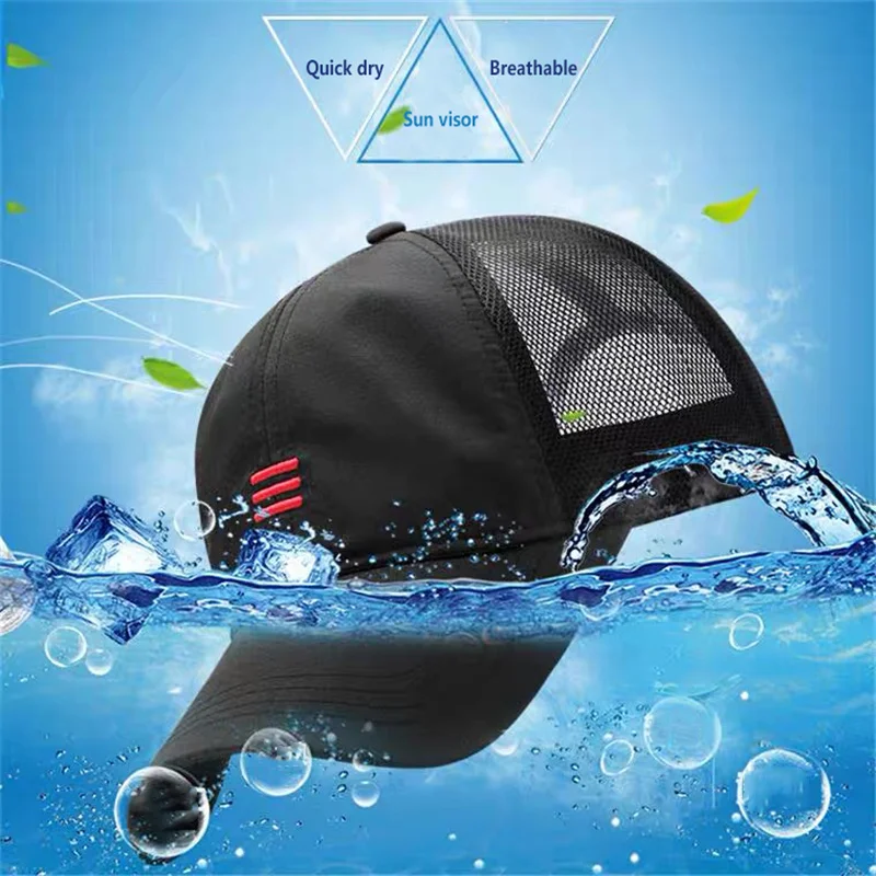 

Mens Brand Baseball Caps Summer Casual Quick-Drying Breathable Hats Unisex Fashion Snpback Bonnet Casquette Hombre Gorras Czapka