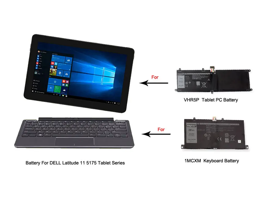 Аккумулятор KingSener VHR5P для ноутбука DELL Latitude 11 5175 батарея планшета XRHWG RHF3V 7 6 V