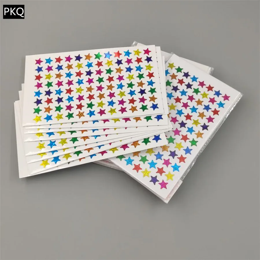 10sheets Red Star Shape Stickers Labels For School Children Cute Teacher Reward Sticker Gift Kid Hand Body Toys 960pcs | Канцтовары для
