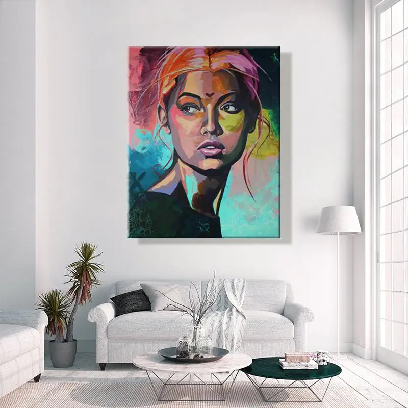 Paint by numbes художественная живопись по номерам женщины национального стиля индивидуальность характеристика быть riotous с цветом ручной работы подарок