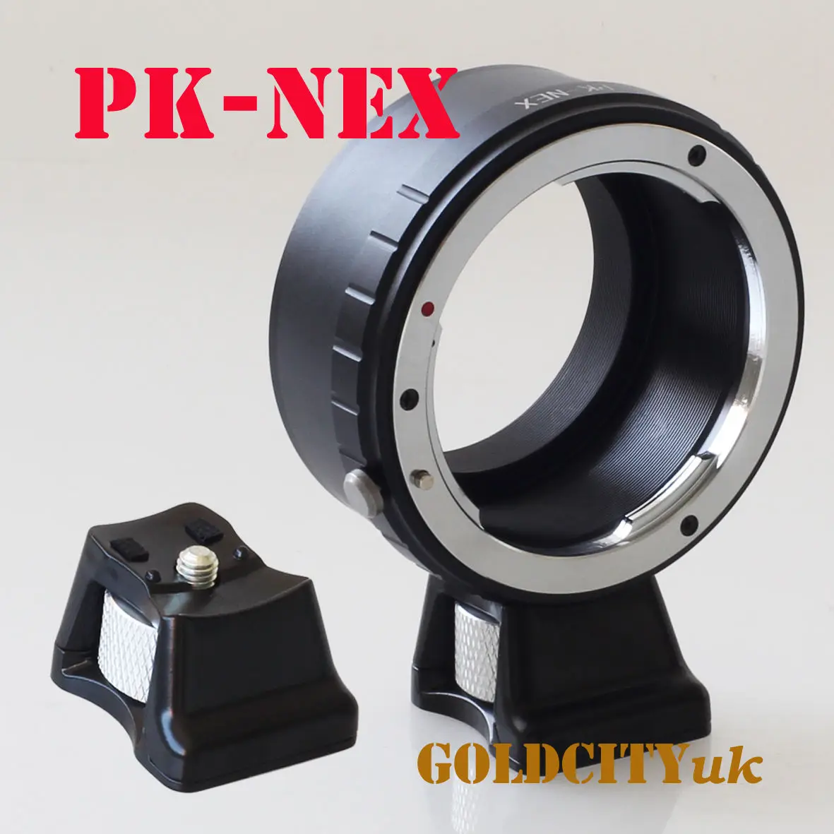 

Pentax Pk mount lens to e mount adapter ring with Mini Tripod Stand for NEX3/C3/5/5N/6/7/5T A7 A7r A5100 A7s A3000 A6000 camera