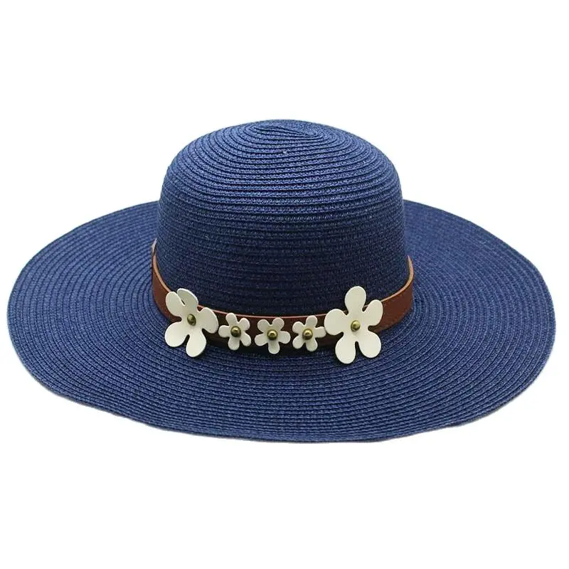 Шляпа женская Соломенная с широкими полями Панама С Круглым Верхом из рафии
