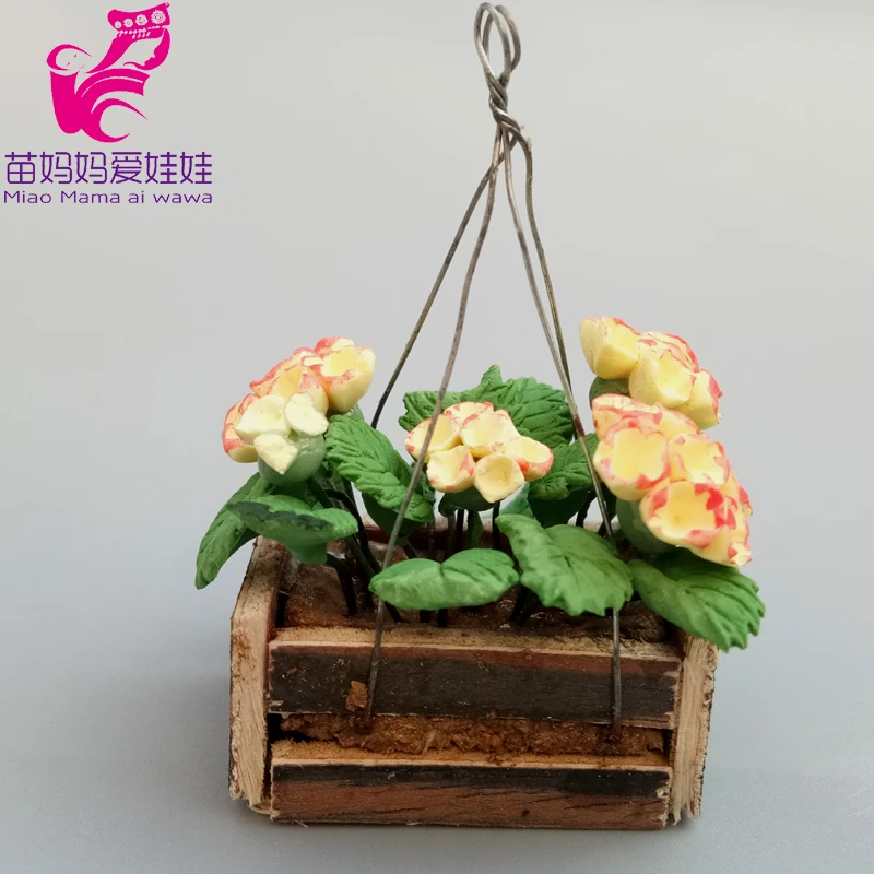 Аксессуары для кукольного домика 1/6 bjd миниатюрное цветочное растение бочка вина